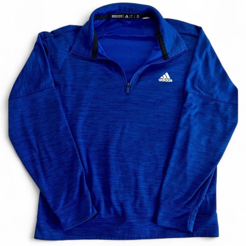 Men Adidas‎ Climalite 1/4 Zip Pullover Sweatshirt Large Casual Everyday Athletic